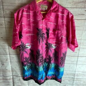 Vintage Waikiki Creations Shirt Mens Sz XL Hawaiian Aloha Vacation Button Up
